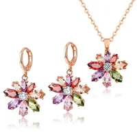 

Wholesale Beautiful Fashion Copper Alloy Crystal 18K Goldl Supplier Jewelry Set