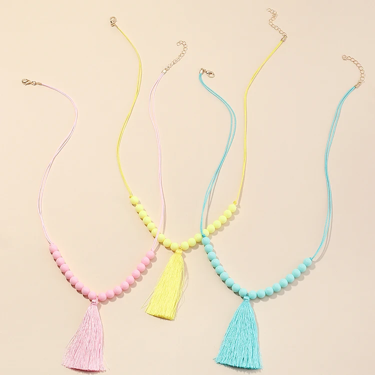

High Quality Security Simplicity Beaded Seed Necklace Gift For Children