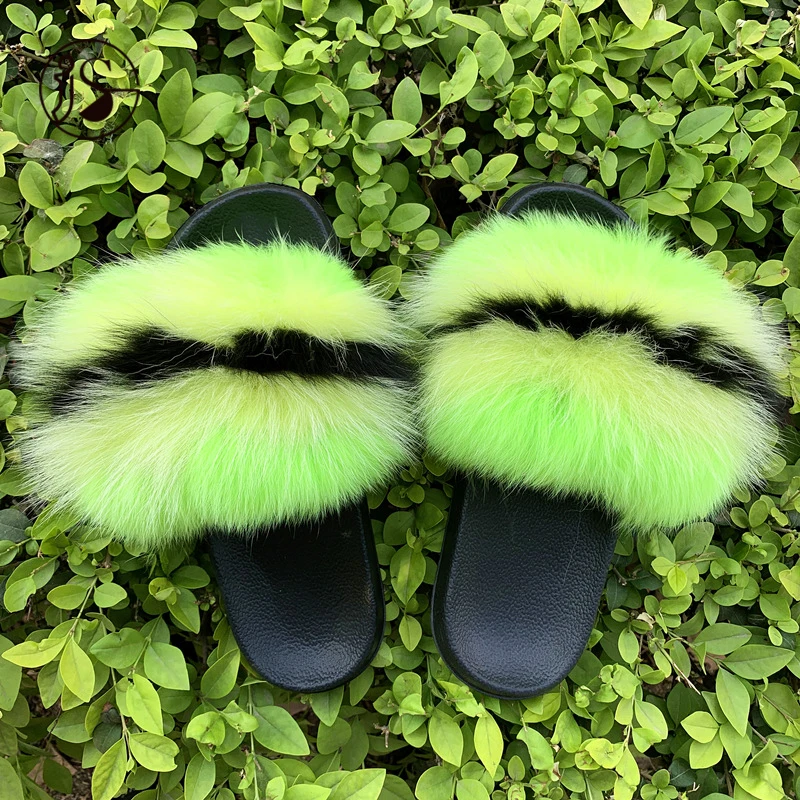 

Furry Fur Slippers Slides Vendor With Logo summer shoes women slippers, Picture