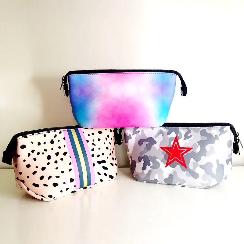 

Waterproof makeup bag organizer small neoprene pouch cosmetic bags cases travel make up pouch custom zipper cosmetic bags, Many colors