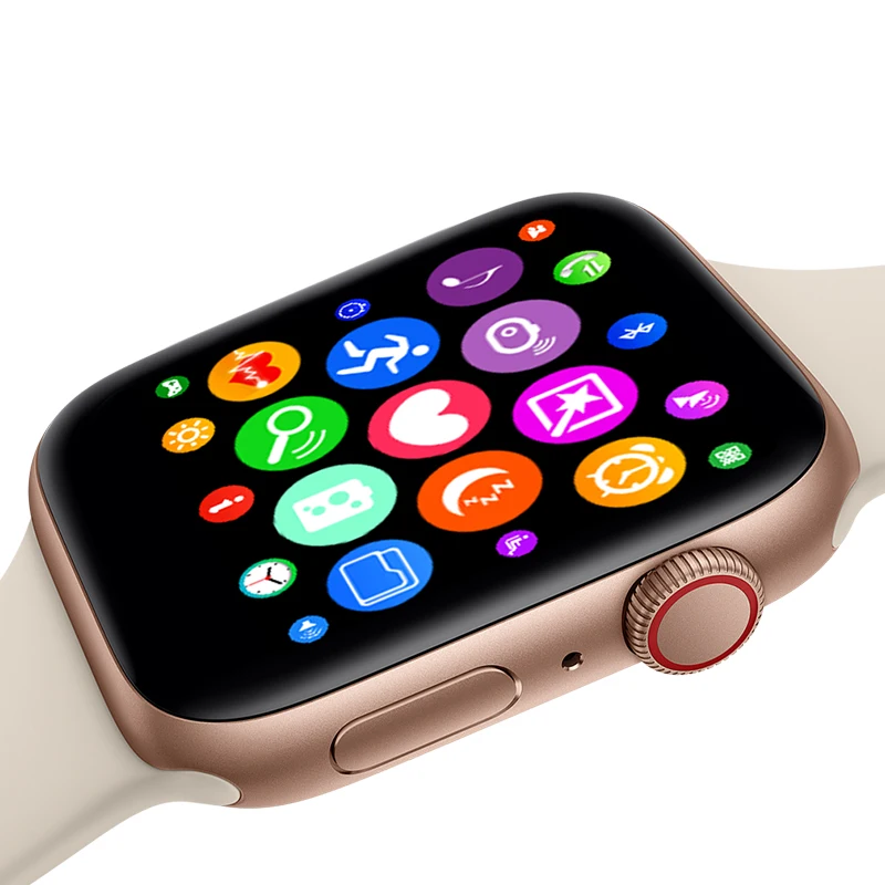 W54 Wireless charging voice control siri smart watch series 4 bluetooth music sensor monitor heart rate for iphone and android