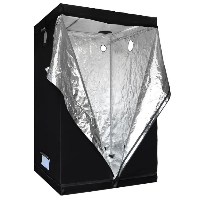 

120x120x200 hydro Highly Reflective Fabric 600D Mylar 3x3 grow tent for indoor plant, Black
