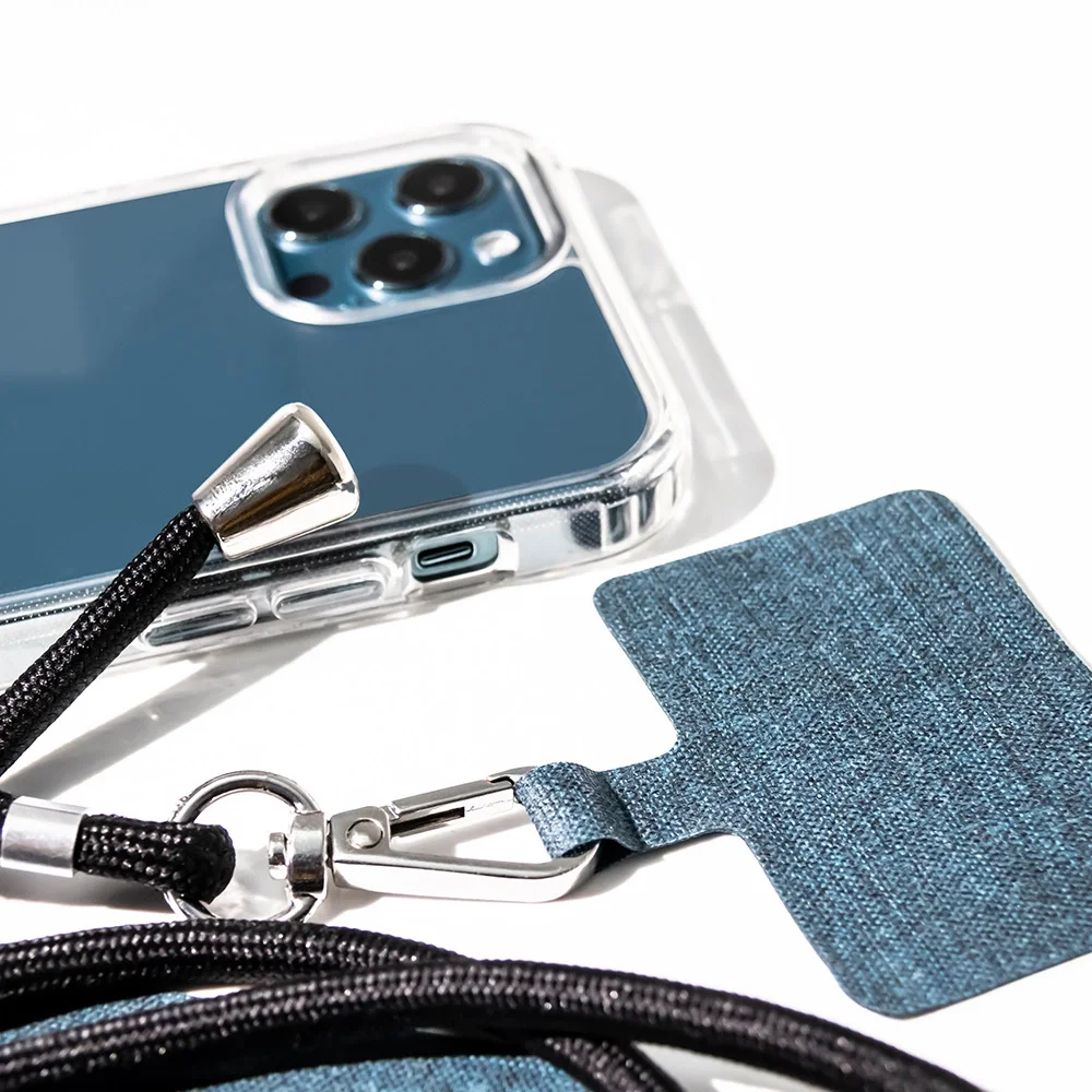 

cell phone lanyard with patch universal phone accessories pad for iphone 13 colorful tabs chain cord, Pink,black,red,green,purple