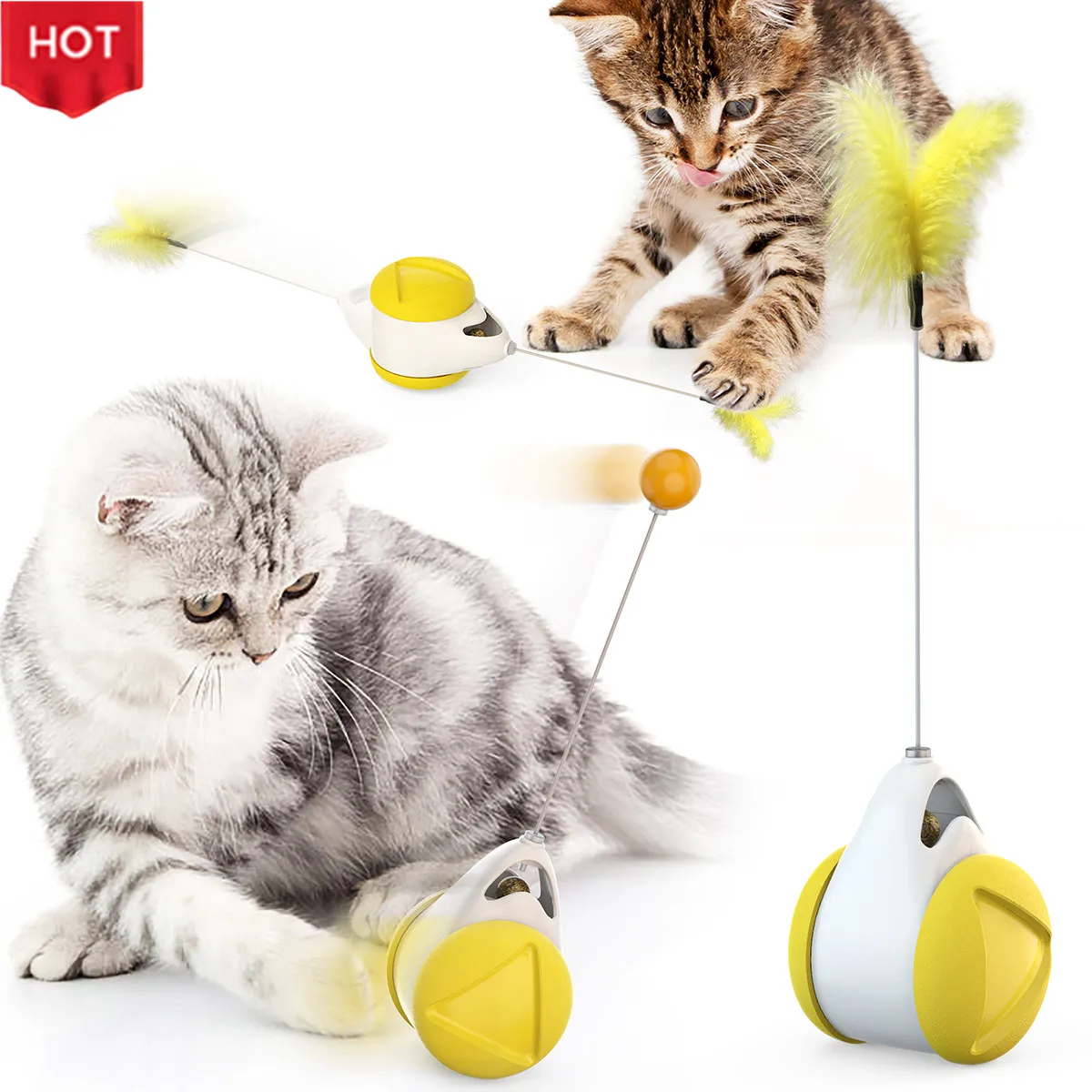 

Amazon Hot Sale Pet Products Cat Toy Ball Kitten Balanced Swing Mint Cat Teaser Toy With Catnip Ball Pet Toy, Customizable