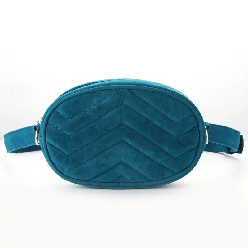 

Customized fashion black PU leather fanny pack designer women ladies belt oval waist bag, Picture