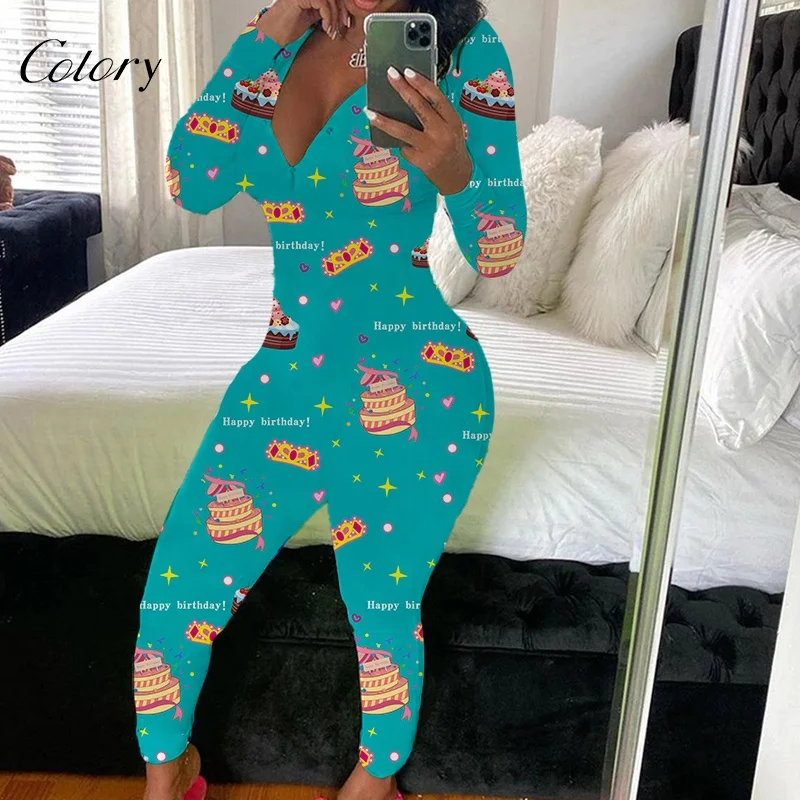 

Colory Long Sleeve Pajamas Ribbed Onesie Woman Sleepwear Low Moq Cheaper Ladies Onsies Adult Onesie Pajamas, Customized color