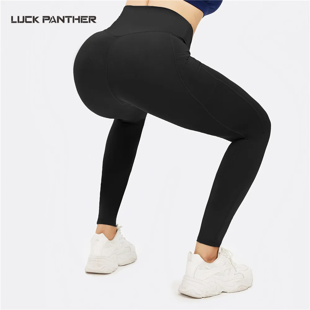 

Women Solid High Waisted Stretch Tummy Control Scrunch Compression Sport Fitness Leggings Push Up Yoga Pants With Pockets