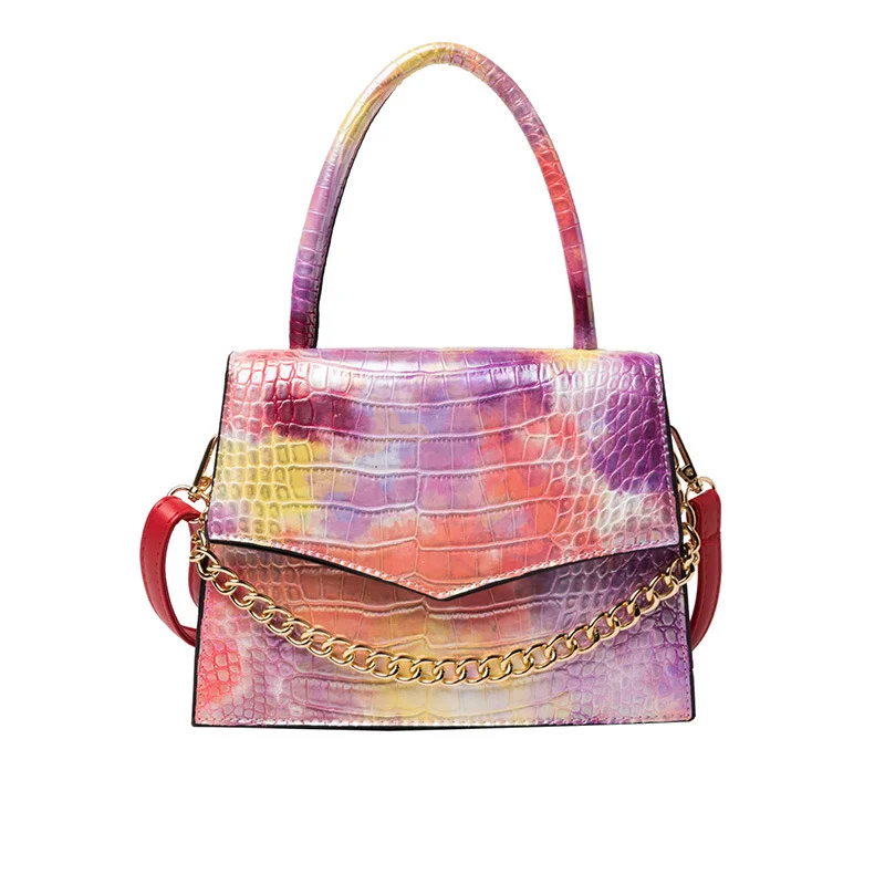 

Pretty colorful various styles Pu material summer daily business women hand bag dyed stone pattern lady bag, 9 colors