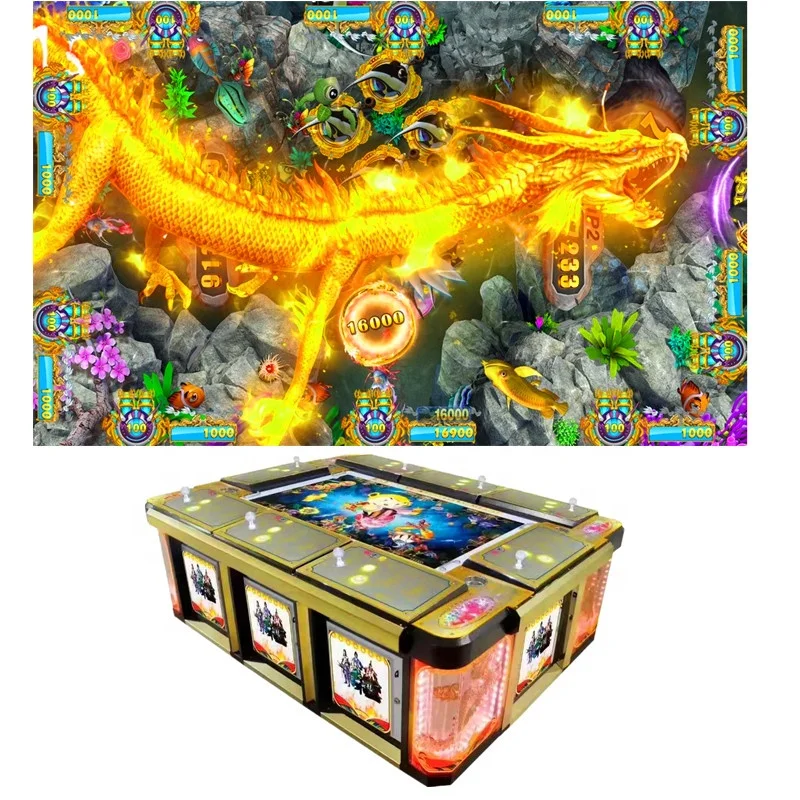 

8 player dragon king fish table game machine adjustable rate hunter arcade game machine