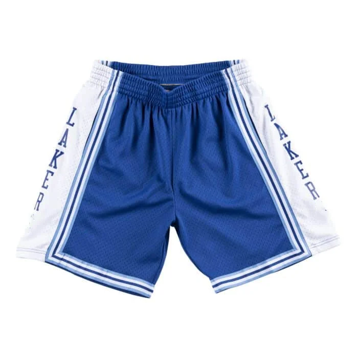 

Men Retro 1996 97 Vintage Shorts Los Angeles Mesh Pants Wear Laker Blue Classic Edition Sports Shorts Custom Logo