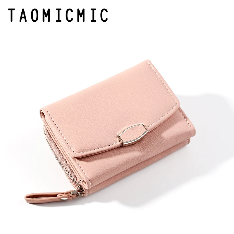 

TAOMICMIC High quality pink PU leather elegant wallet for ladies