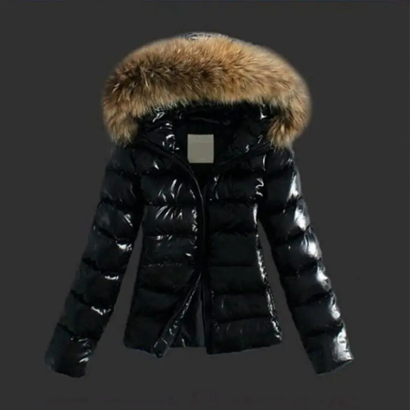 

PJ1991A Hot sell winter big size XXXXXL women PU coat High quality black Faux fur collar zipper coats cheaper wholesale