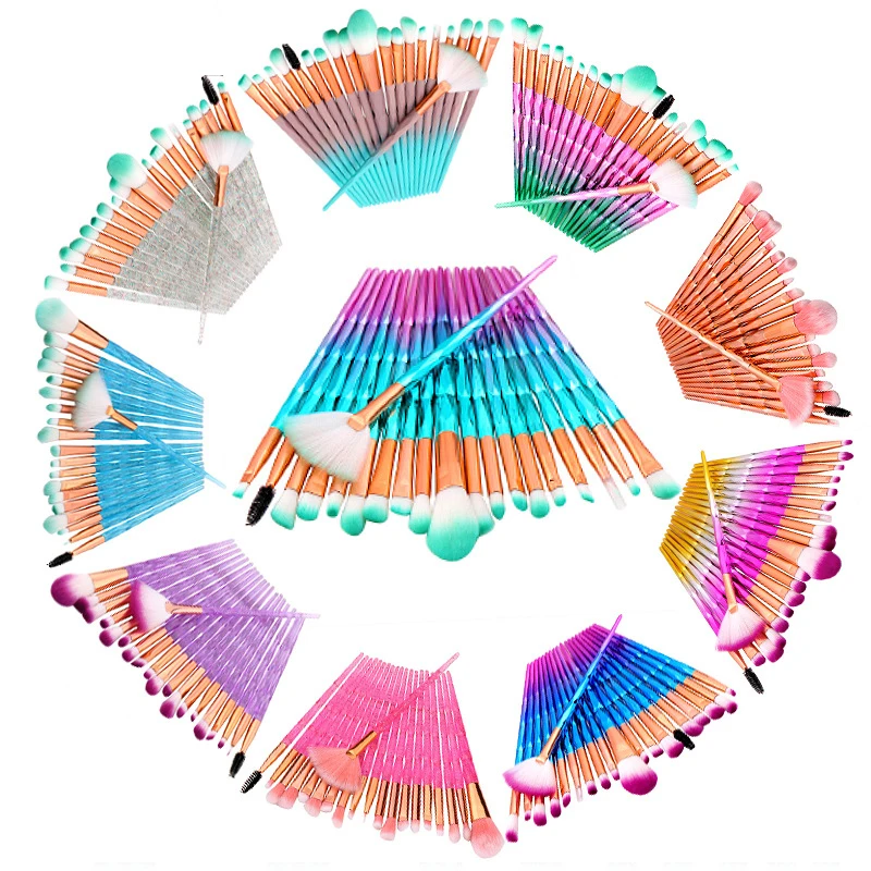 

20PCS High Quality Cosmetics Brushes Set Beauty Private Label Pink Foundation Makeup Brush Set