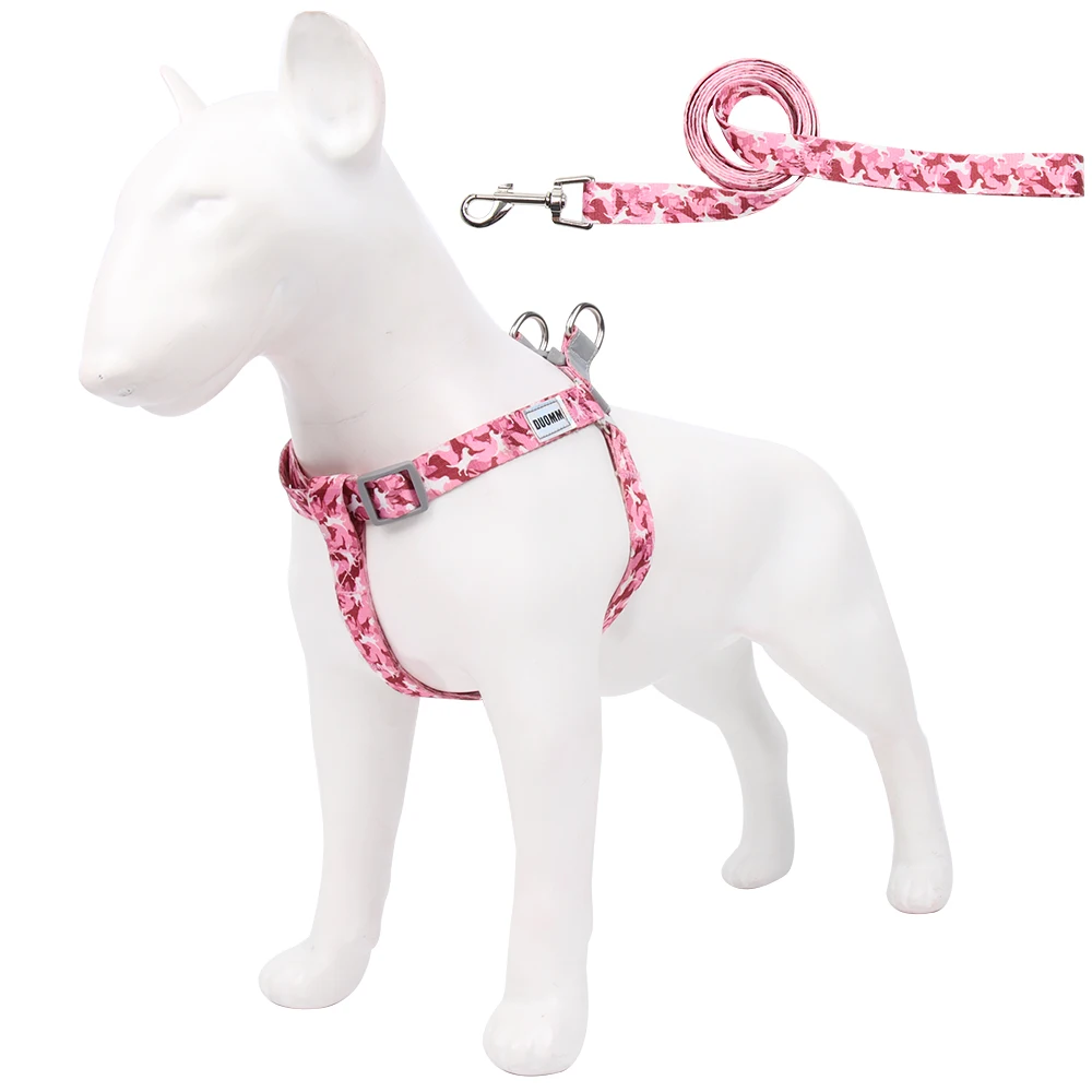 

Pet Accessories Products 2021 Dog Chest Strap H Belt Harness Puppy Harness And Leash Set, Pink, blue, orange, grey