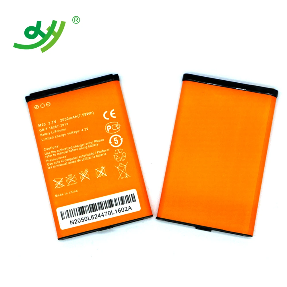 

Multifunctional large-capacity rechargeable 3.7V 2050mAh lithium battery for Benton M20 M100 M8 4G M028AT, Environmental protection orange