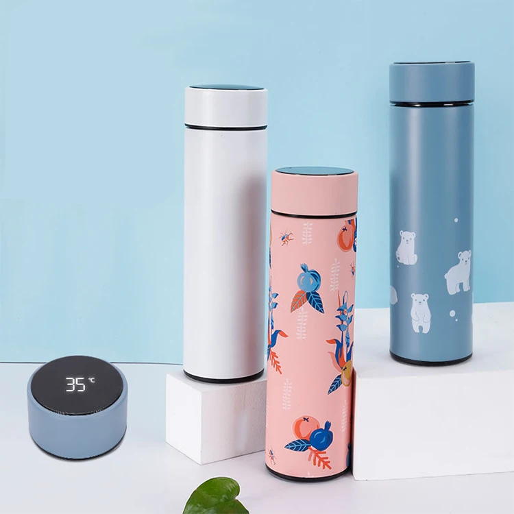 

New Smart Thermos Stainless Steel Digital Thermos Vacuum Cartoon Cute Thermos Vacuum Flask