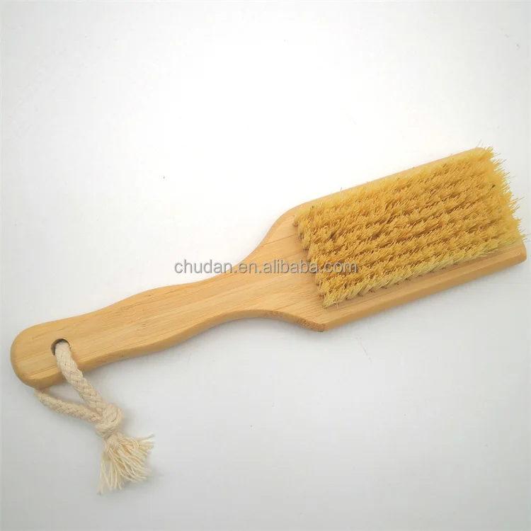 

Natural Bamboo Body Brush Exfoliating sisal Long Handle Bath Brushes Sponges Massage Dry Brushes