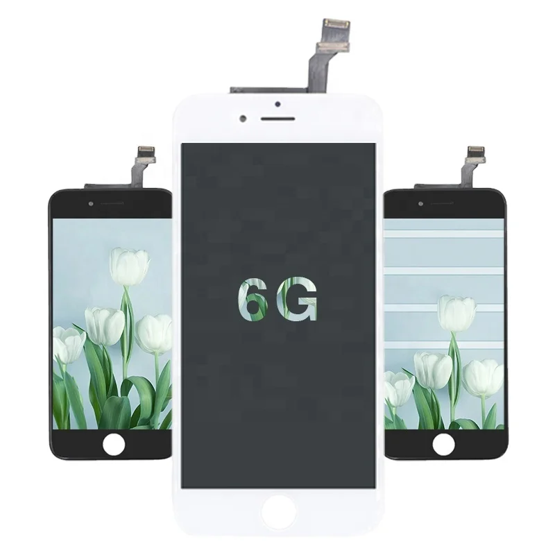 

Wholesale spare parts full touch phone 6 lcd with digitizer display cell phone lcd screen for iphone 6, Black white
