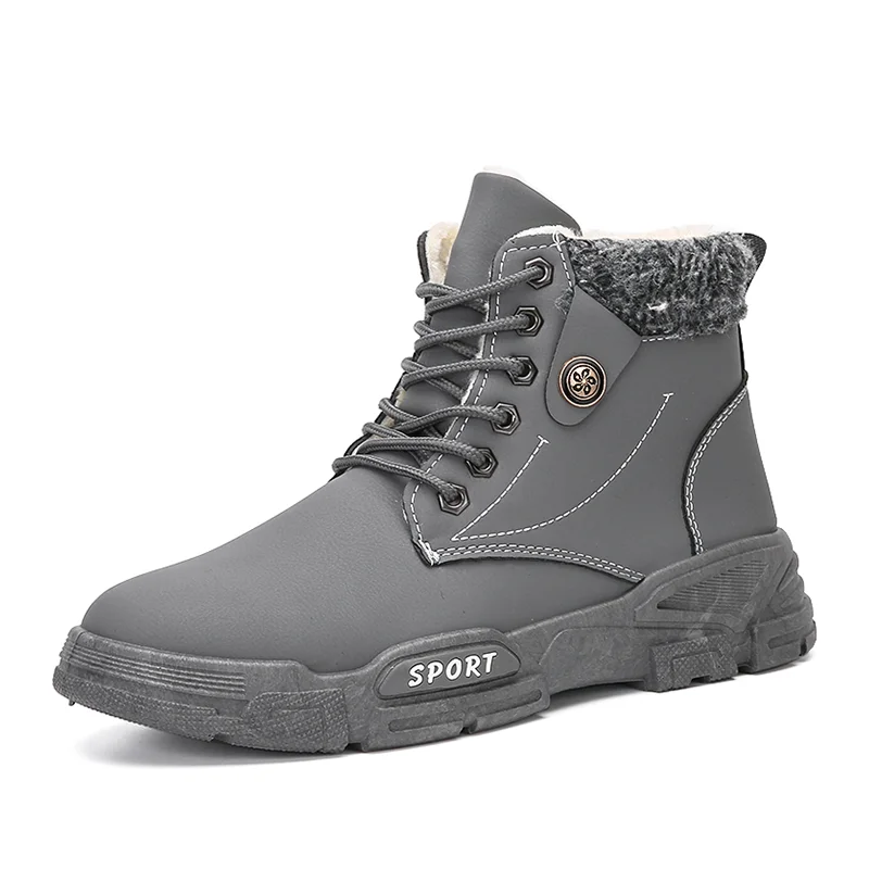 

Winter New High-top Casual Snow Boots Plus Velvet Warm Waterproof Tooling martens martin boots