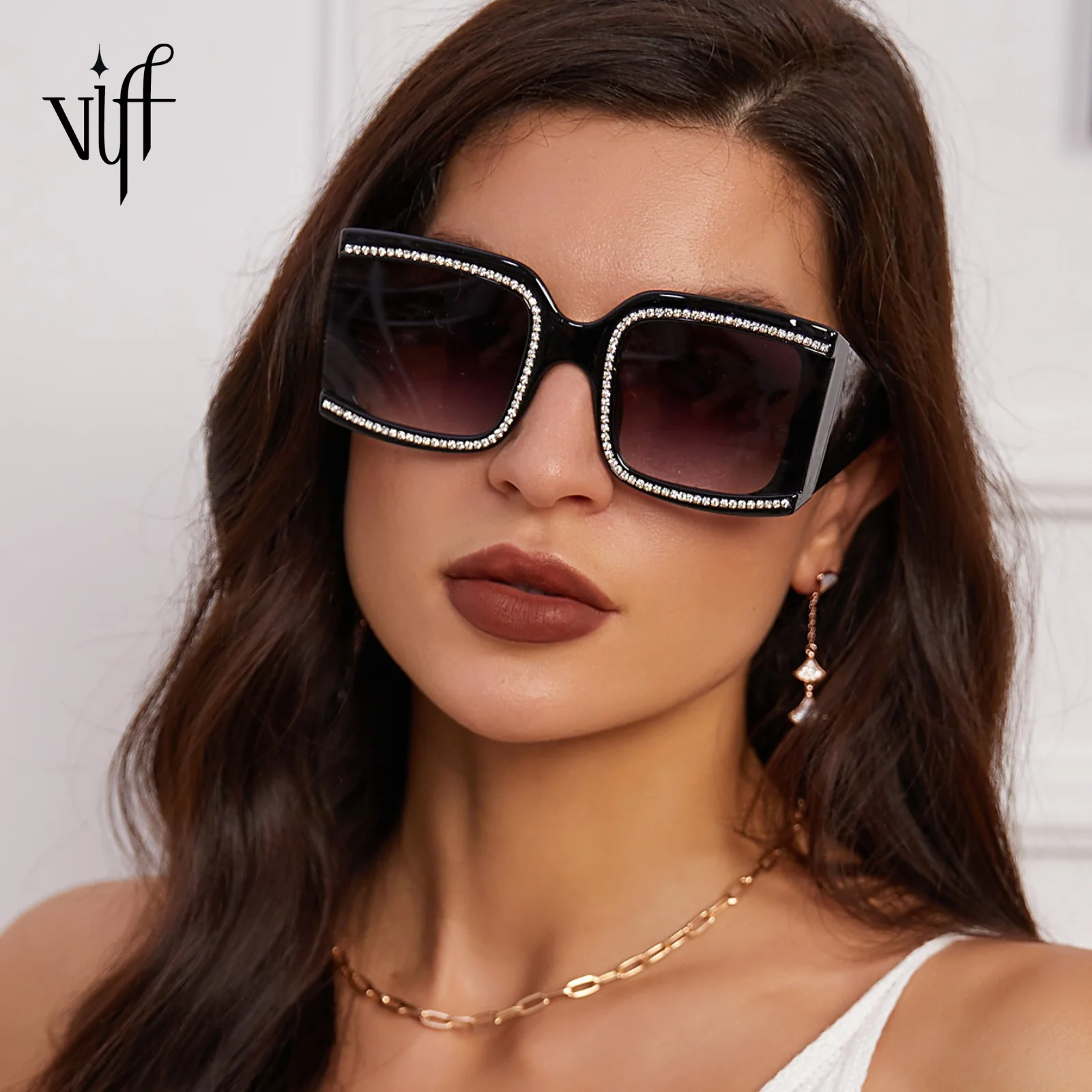 

VIFF Fashion Oversized Eyewear Sunglasses HP20020 Factory Wholesale Designer Luxury Women Eye Glasses Eyeglass
