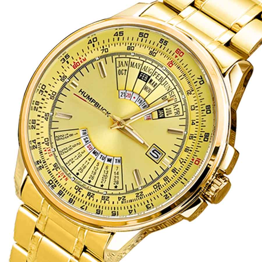 

HUMPBUCK men watches 3atm waterproof japan movt quartz watch stainless steel watch gift sets wholesale
