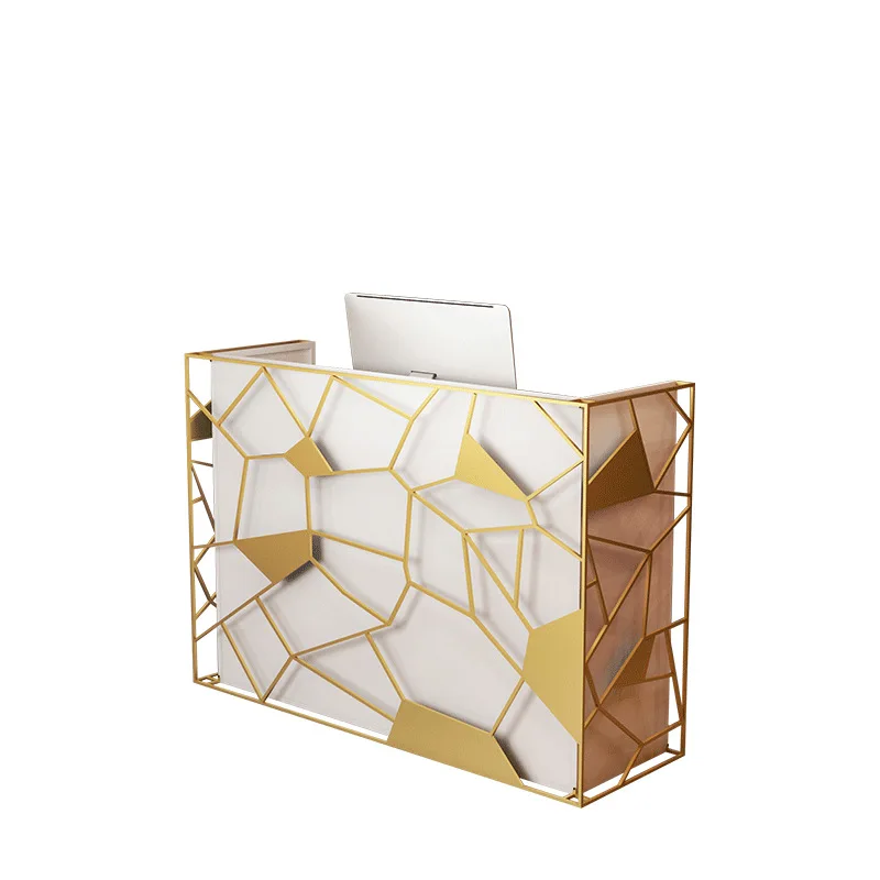 
2020 Latest Commercial Furniture Spa Beauty Salon Stand Up Cashier Desk Reception Cash Front Desk Receptionist Desk 