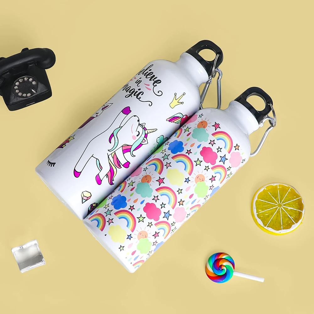 

Drinking printed juice sports custom logo beverage water aluminum bottle 500ml, Support customization