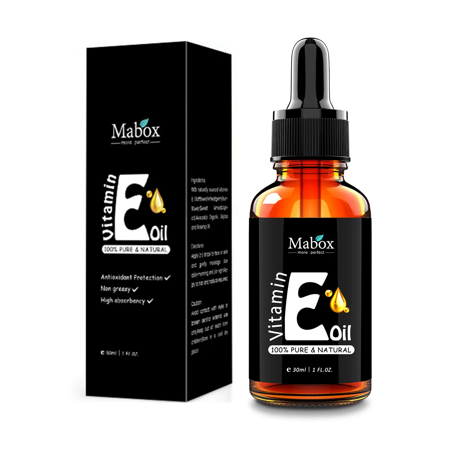 

MABOX new vitamin e facial essential oil moisturizing nourishing massage anti-oxidation anti-wrinkle brighten complexion VE oil