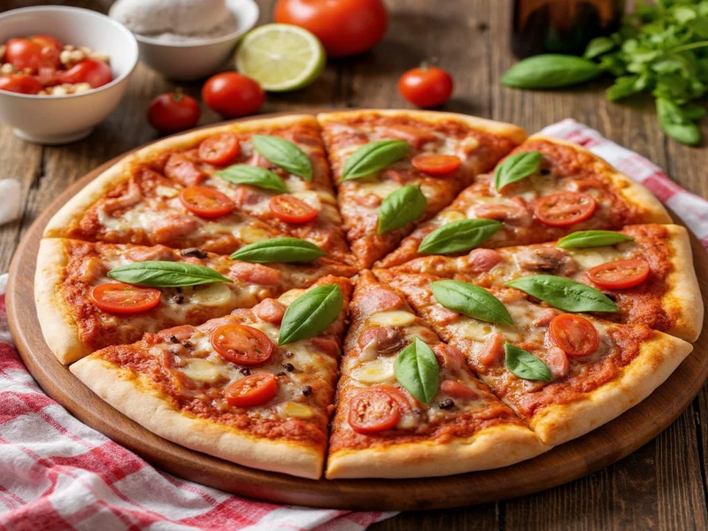 Artisan pizza with creative topping combinations