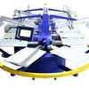 12 color Automatic Oval Screen Printing Machine For Fabric In Clothing Factory