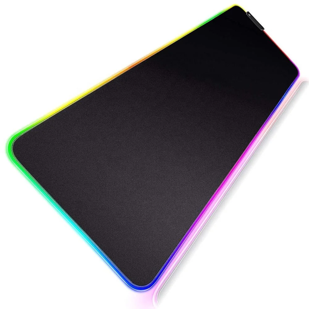 RGB LED Gaming mouse pads with Non-Slip Rubber Base, Keyboard Pad Waterproof Office Mouse Mat