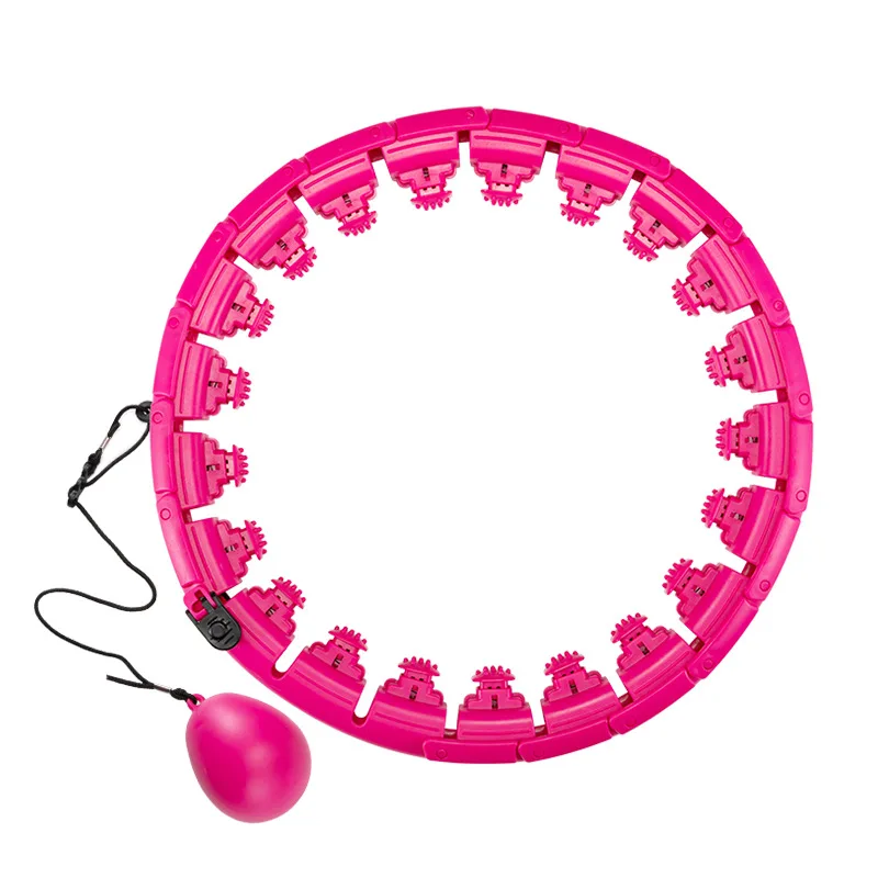 

Premium Quality  Detachable Digital Weight Loss Hula-Hoops Gym Fitness Sport Hoops With Exercise Ball, Pink, blue, purple