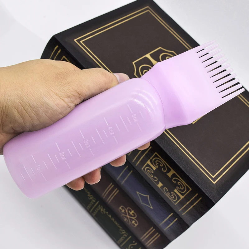 200ml Plastic Oil Comb Applicator Bottles Shampoo Bottle Dispensing