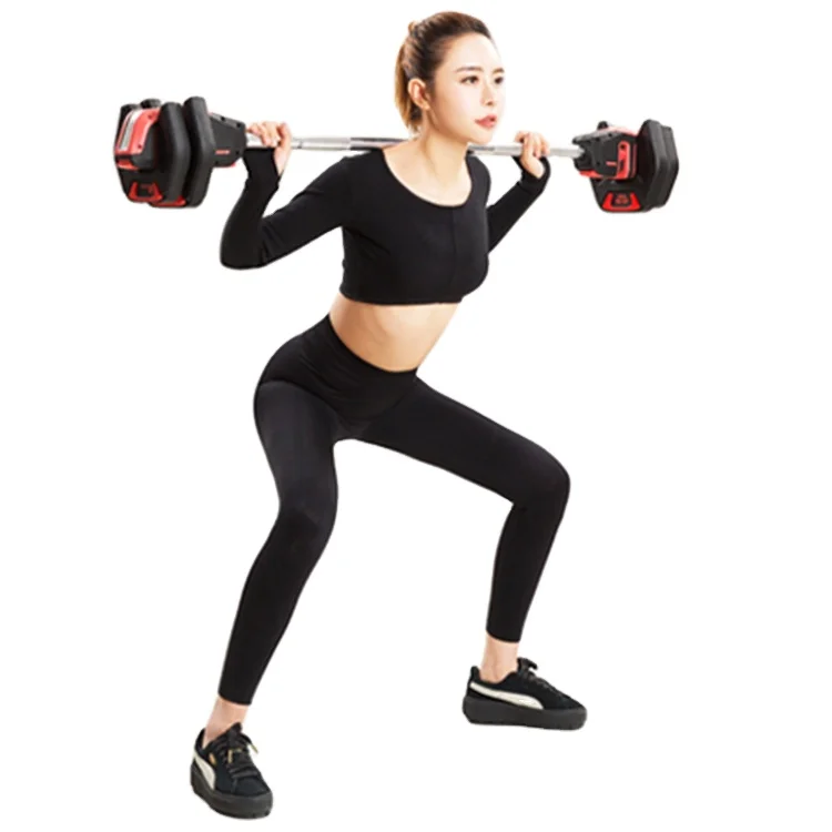 

New Arrival Wholesale Price Adjustable Barbell And Dumbell Set Pu Barbell 20Kg Barbell, Black+red, black+yellow, black+blue