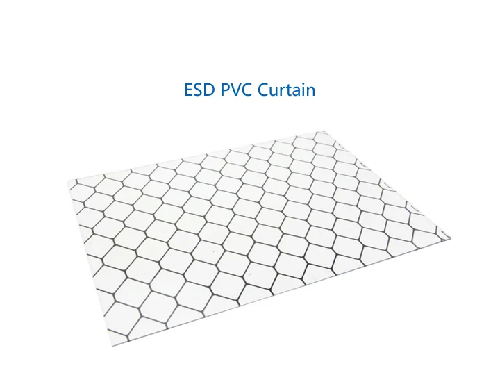 Transparent Clear Grid Pvc Cleanroom Esd Curtains Antistatic