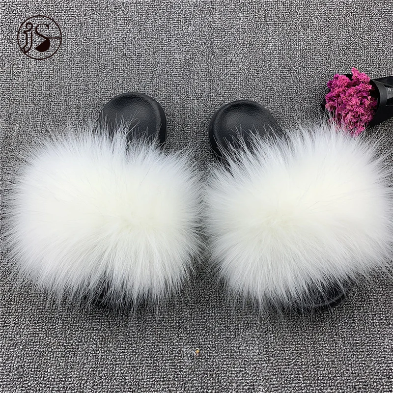 

Various Styles Custom Colorful Fur Slides Soft Faux Fur Slippers For Women Outdoor Fuzzy Furry Slides Sandals 2021, Picture