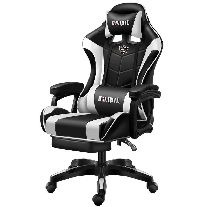 

RGB LED chair Gaming Chair with Massage Lumbar and Ergonomic Footrest Office Computer Chairs with lights and speakers