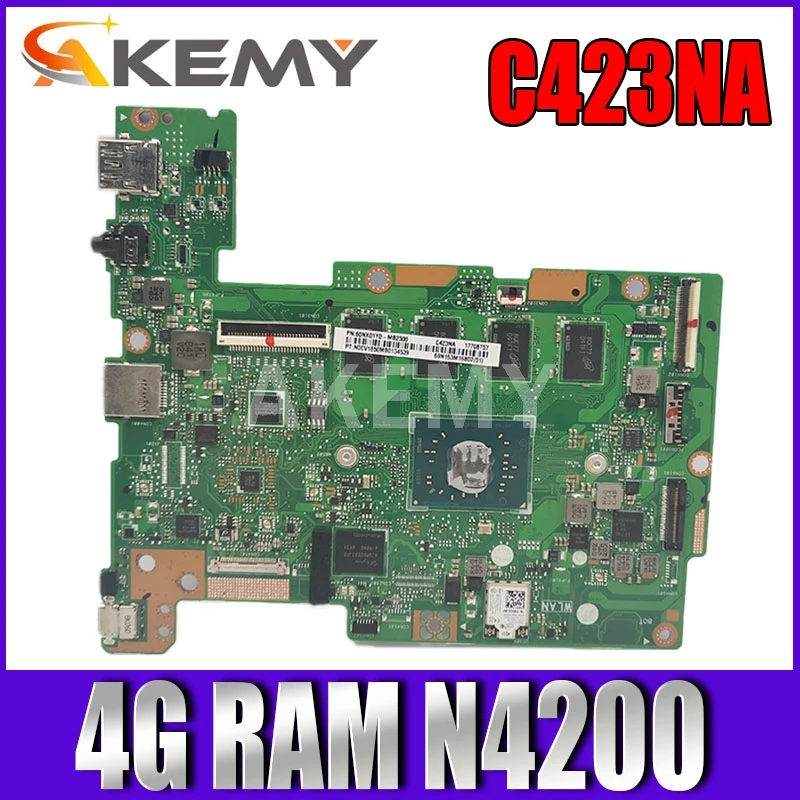 

90NX01Y0-R00031 C423NA 4G/N4200 32G-SSD Laptop motherboard For ASUS C423NA C423N Mainboard motherboard