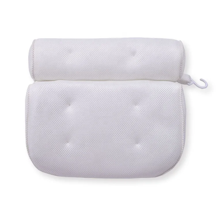 

Shinnwa ergonomic spa headrest 3d mesh suction cups bath tub spa bath pillow