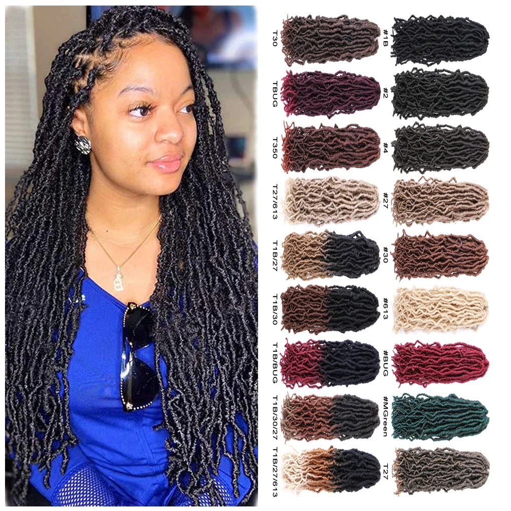 

Gypsy locs hair Braiding hair pre stretch 24roots/pack 12'' 18'' 36'' Nu locks locs passion twist faux locs braid hair