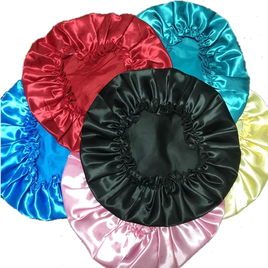 

hot style new regular satin bonnet night sleep hat for adults luxury soft hair bonnet
