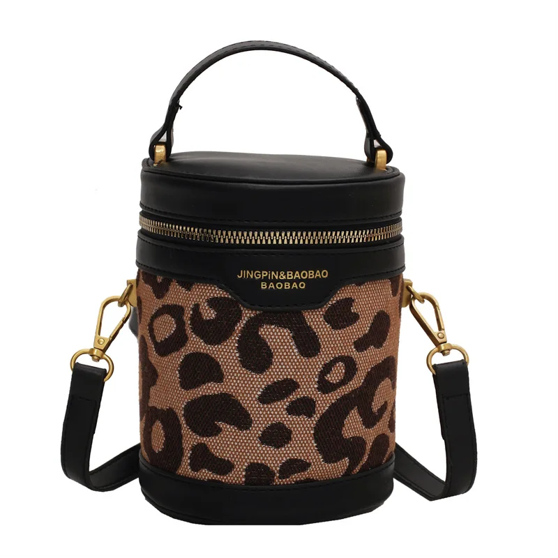 

2021 latest super cute women hand bags bucket bag new type cylinder cosmetic bag luxury ladies purse zipper clutch