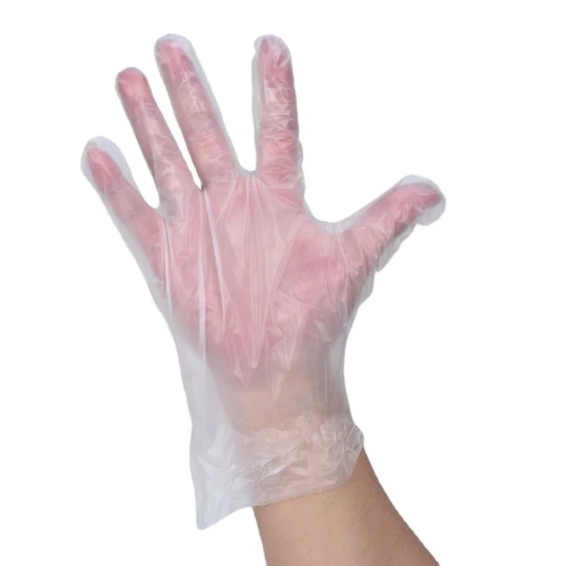 

Disposable TPE Plastic Gloves, Clear & blue