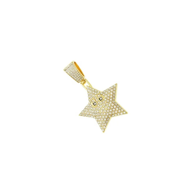 

WeSparking EMO European And American Hip Hop Men Creative New Diamond Star Necklace Pendants Fashion Jewelry