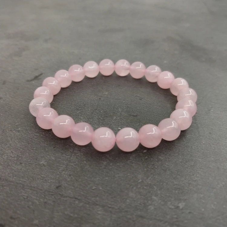 

Fashion Women new Powder crystal Natural Stone 8mm Bead Bracelet Handmade Gemstone Bracelets