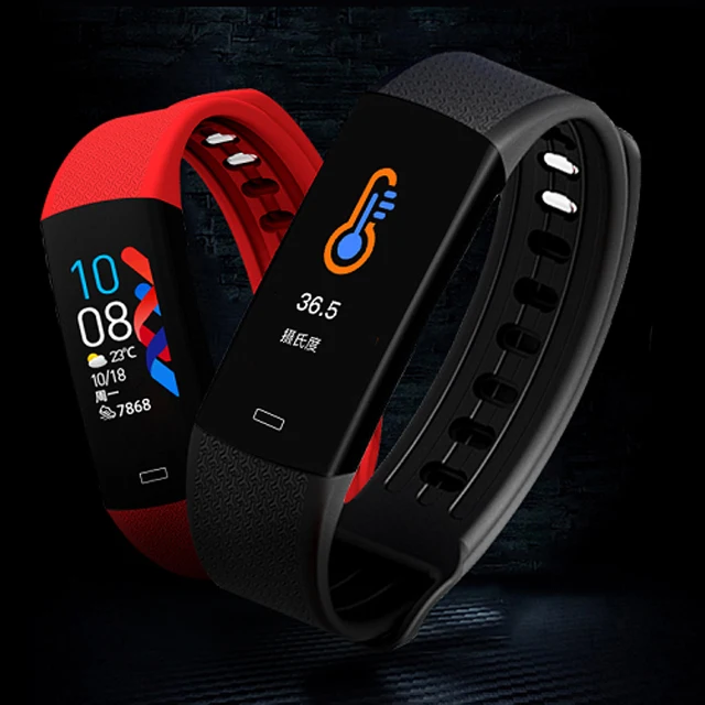 

Hot New Smart Sports Blood Pressure Heart Rate Monitor With Watch Men And Women Monitor Multi-Function Waterproof Bracelet, Red,black and blue