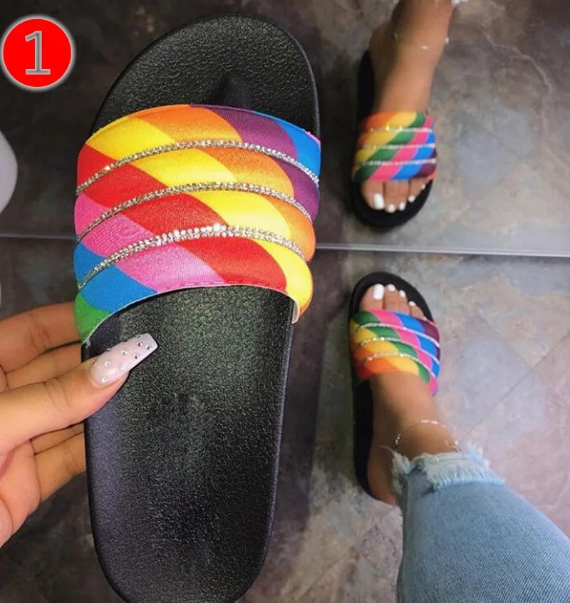 

Cross-border Amazon 2021 women's shoes European and American sandals slippers sequins shoes beach slipper shoes