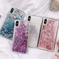 

Love Heart Glitter Liquid Quicksand Phone Case For iphone 11 Pro Max X XR XS MAX