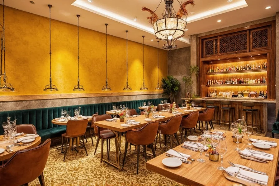 Traditional Indian spices including turmeric root and powder displayed in a Turmeric Indian Cafe & Bar kitchen