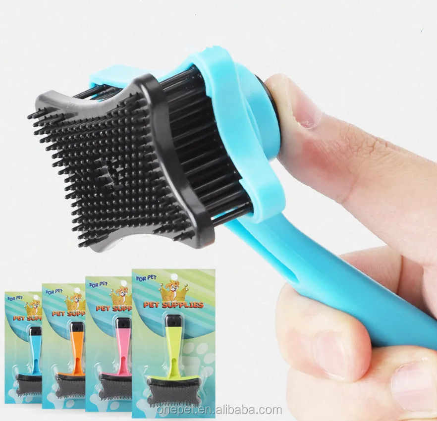 

Hair Cleaning Brush Button Design Pet Grooming Tool Plastic Pin Dog Brush